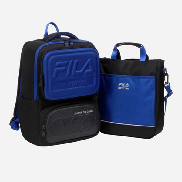 Fila B Boy's Backpacks - Black/Blue,NZ 970-96025